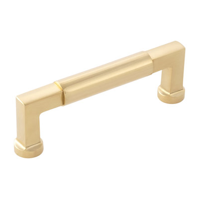 Parkview Collection Handle Pull - 3-3/4" Center to Center Cabinet Pull Unlacquered Polished Brass - Transitional Hardware for Drawers & Cabinets