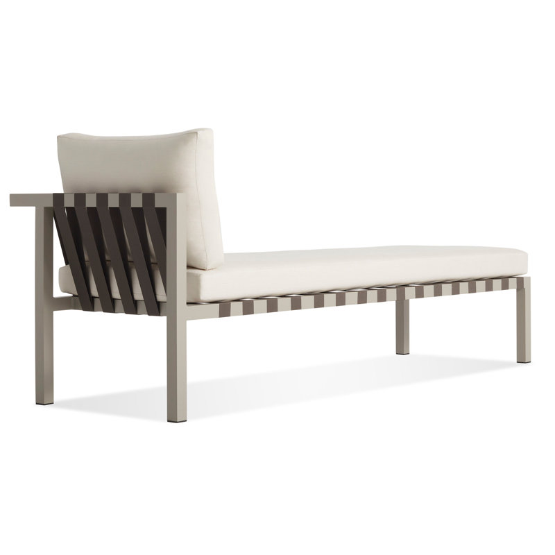 Chaise avec accoudoir droit Jibe, Gris, Toile Sunbrella