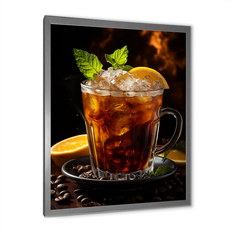 Cuba Aroma Coffee Harmony III - impression, Cadre simple argenté, H 32 po x l 24 po x P 1 po