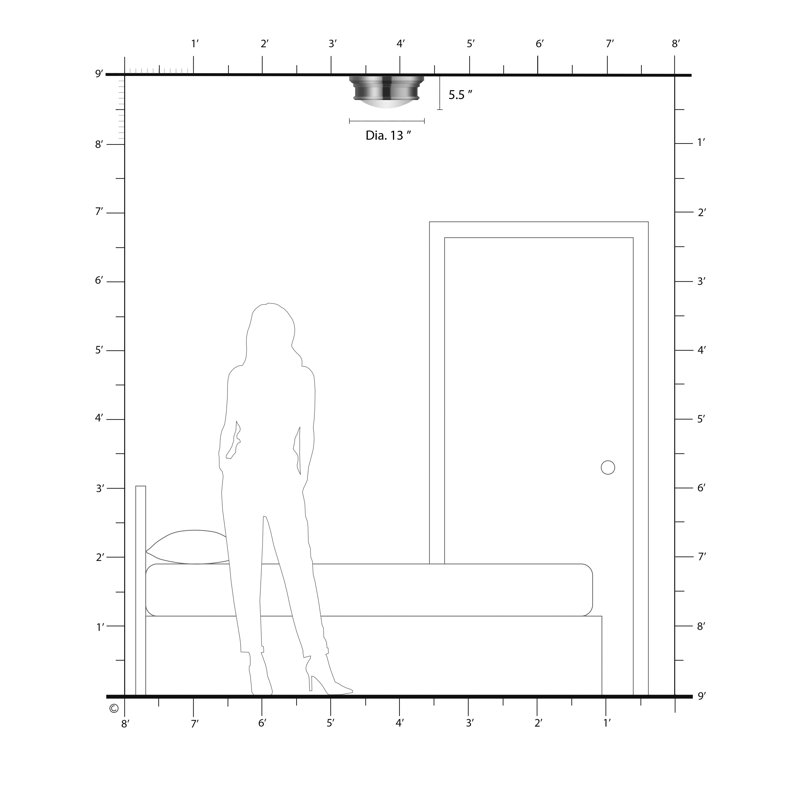 Ariellah Glass LED Flush Mount