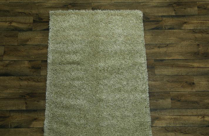 Tapis vert clair en laine noué à la main de conception unique 3 pi 11 po x 5 pi 7 po