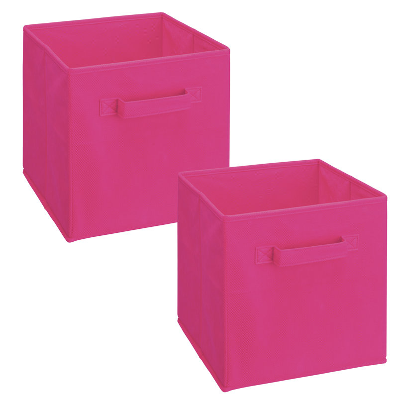 Tiroir en tissu Cubeicals, Ensemble de 2, Fuchsia
