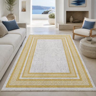 Oriental Cotton and Chenille Flatweave Area Rug