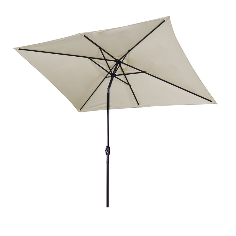 Parasol de marché rectangulaire 10 pi x 6 pi 5 po Laborde, Beige