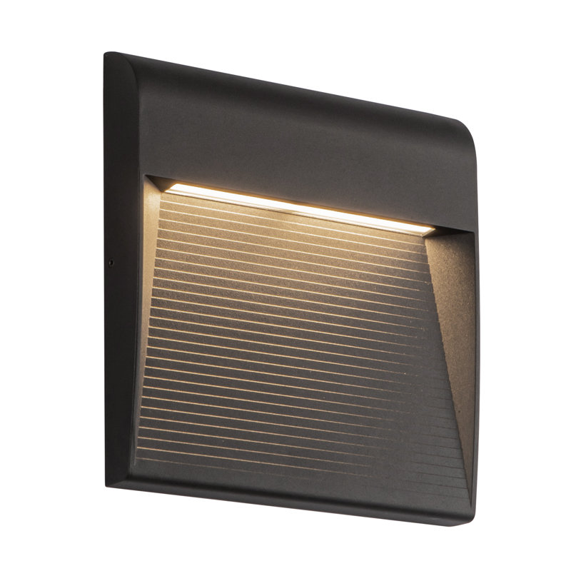 Casa LED Wall Light, Black, 8.25" H x 8.25" W x 1" D