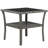 Outsunny Rattan Side Table With Storage Shelf, Aluminum Frame, Tempered Glass Top For Outdoor Use And Durability