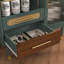 Meuble-bar moderne de 80 cm de large avec porte-verres à vin et tiroir de rangement, vert-139404754