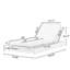 Méridiennes de patio réglables, chaise longue en bois d'acacia pour piscine