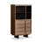 Gray + Black Walnut Color Tempered Glass + Solid + Manufactured Wood Display Cases