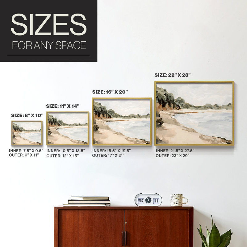 Bluff Bay II -Framed Print - Restickable, 11" H x 14" W
