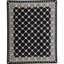 Hand-Knotted High-Quality Black and Beige Area Rug