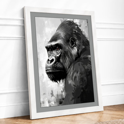 Primate Portrait Modern - Framed Print