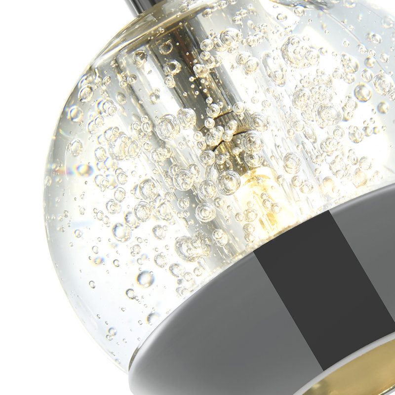 Mini-luminaire suspendu 1 lumière Bagley - 1 lumière moderne de 5 po pour îlot de cuisine, bar et salle à manger Bagley