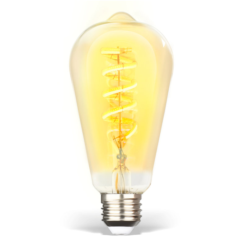 9 watts (équivalent à 60 watts), ampoule DEL intelligente ST64, intensité variable, blanc chaud (5000K) E26 / culot moyen (standard)