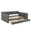 Grand lit plateforme tapissier avec port USB et tiroirs-790452201