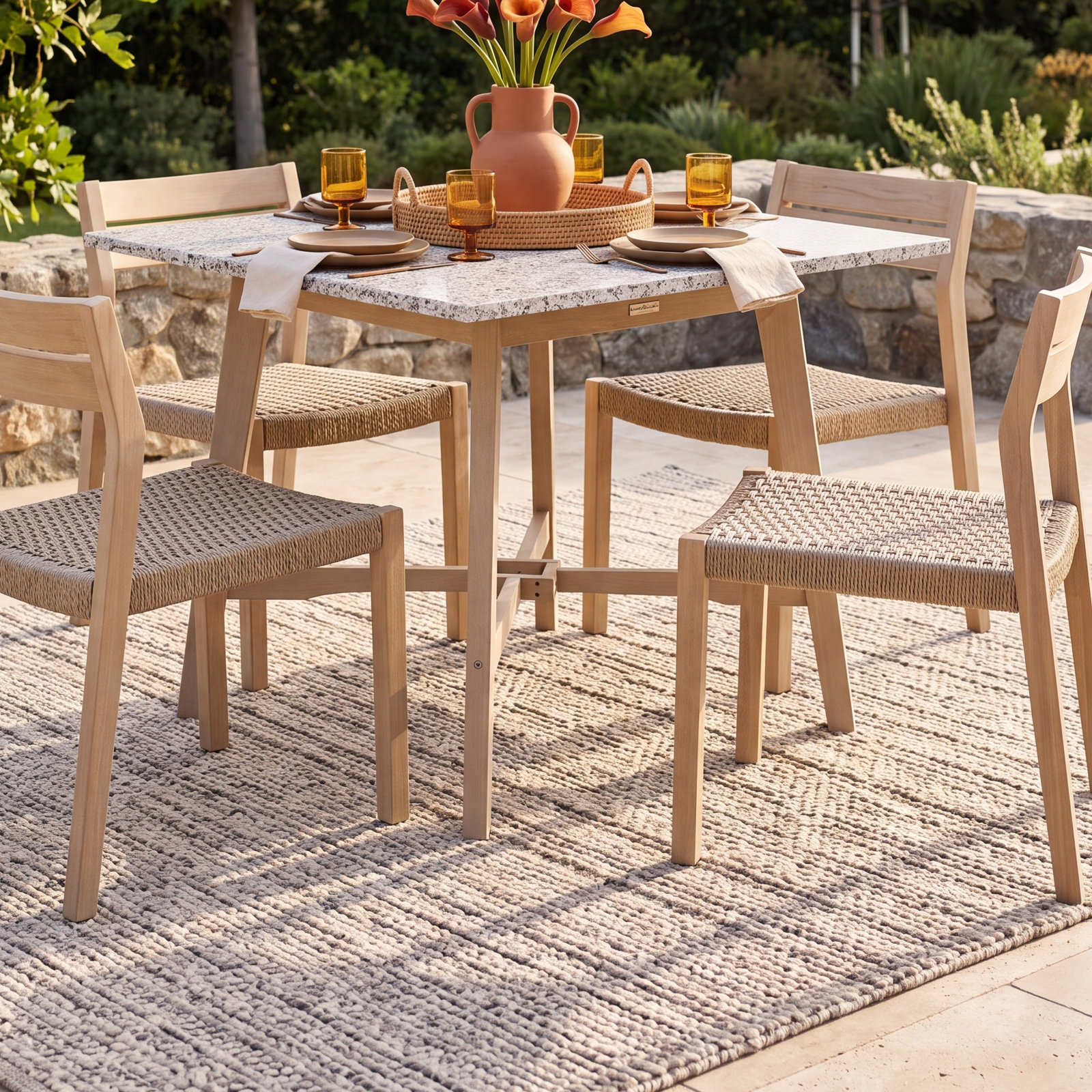 Wexford 42'' Outdoor Table, Grigio, Ash