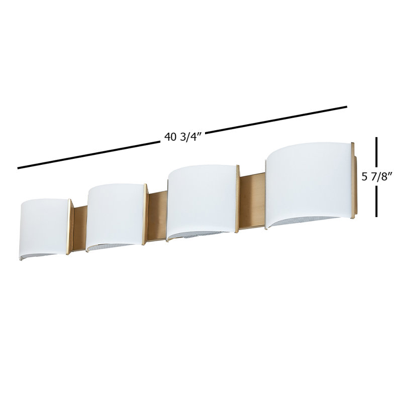 Brielyn 4 - Light Dimmable LED Vanity Light, Gold