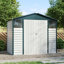 8x5.7FT Metal Apex Roof Garden Storage Shed-365821611