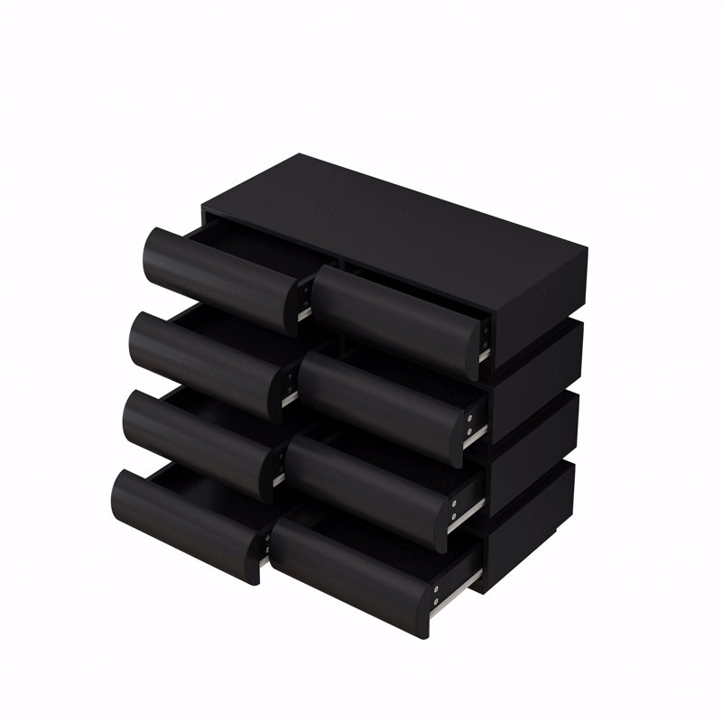 Cabinet, 8 Drawer, Dresser, Black