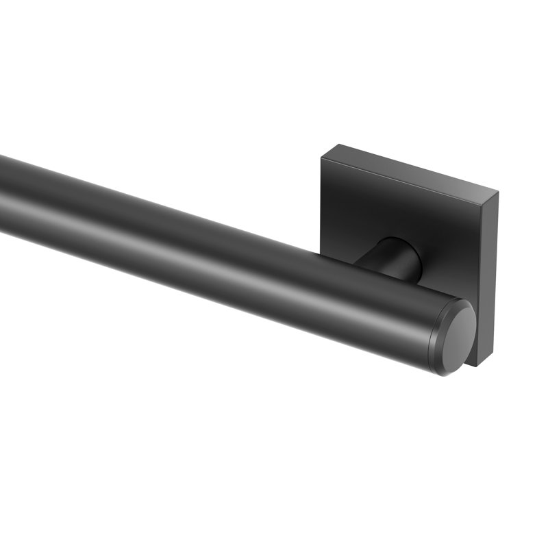 Elevate Wall Mount Stainless Steel Grab Bar, ADA Compliant Safety Bar, 18" W, Matte Black