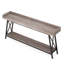 Console industrielle très longue de 70,9 pouces, canapé gris rustique pour le salon, table de bar pour le couloir d'entrée étroit, meubles d'appoint hauts