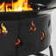 Foyer au gaz propane, acier rond de 50 000 BTU pour les rassemblements de patio, de terrasse, de jardin et de cour arrière