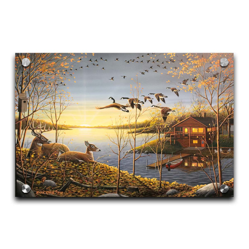 «Dream Cabin» par Mark Kness sur, Plastique sans cadre / acrylique, Non, H 24 po x l 36 po x P 1 po