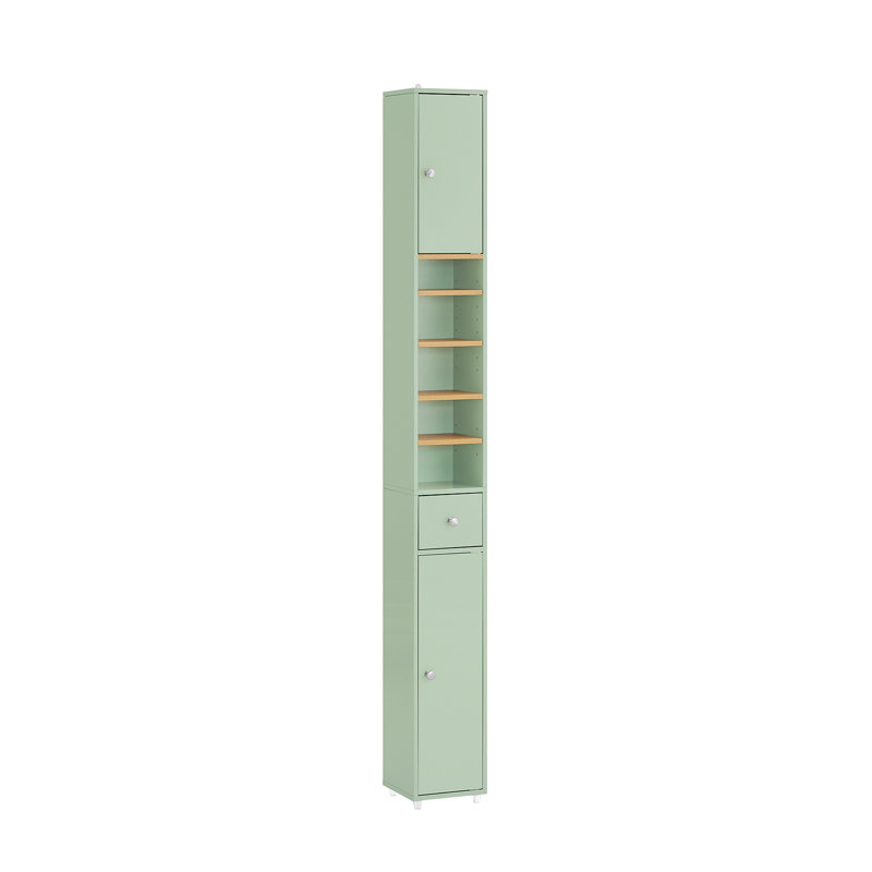 Munford Freestanding 20cm W Linen Cabinet, Green