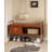 31.1" Brown Rectangular Solid Wood Shoe Storage