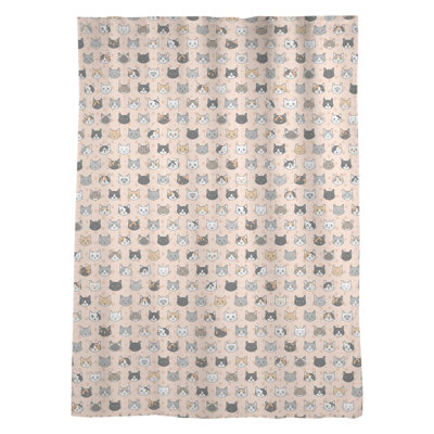 Rideau simple avec passe-tringle pour fenêtre pour chat kitty Avicia