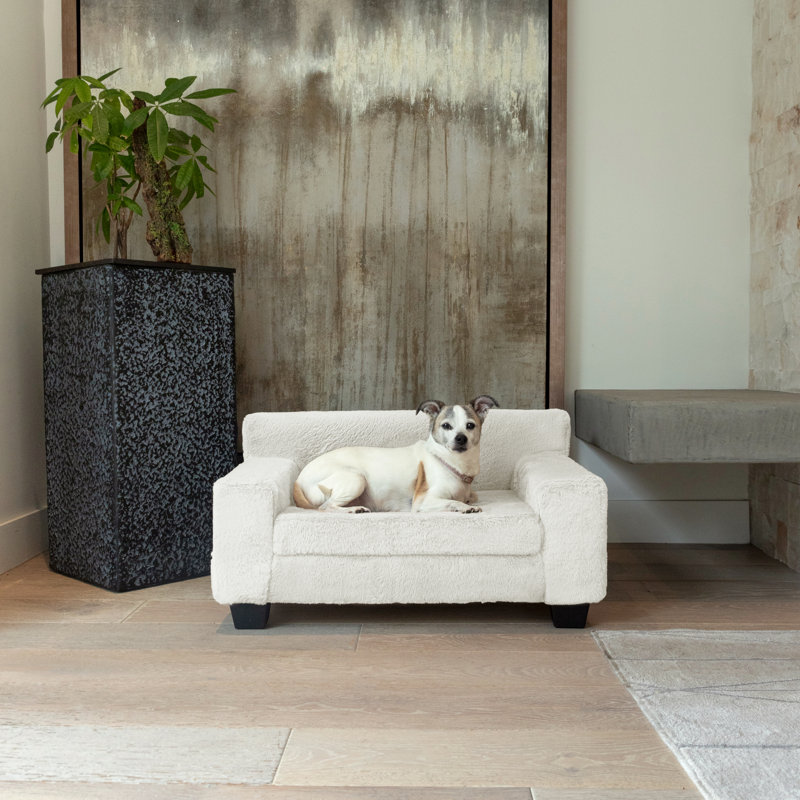 Mobilier Endora naturel en fausse fourrure Tucker Murphy Pet ™, Crème
