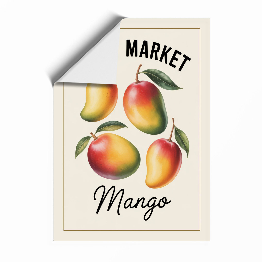 Fruit Market Mangoes Vintage - Framed Print