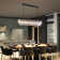 Dimmable Tiered Rectangle Chandelier With Crystal Accents