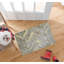 Tapis de sol lavable à chevrons gris rustique-86872205