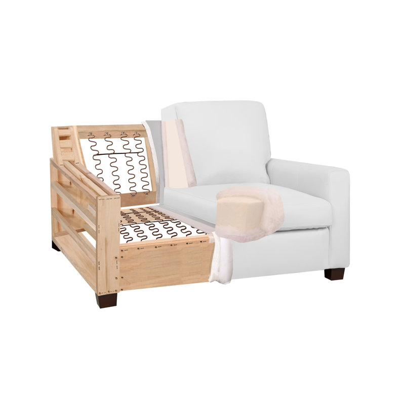 Fauteuil en cuir Anum, Cuir gris argenté