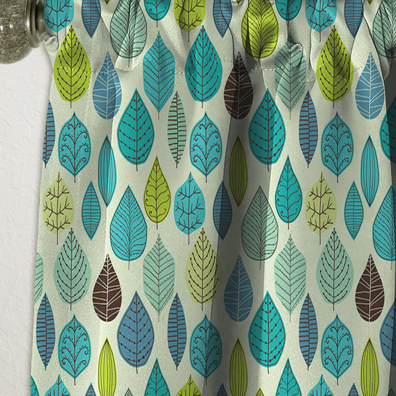 Panneau de rideau simple occultant avec texture Mid-Century, L 52 po x L 63 po