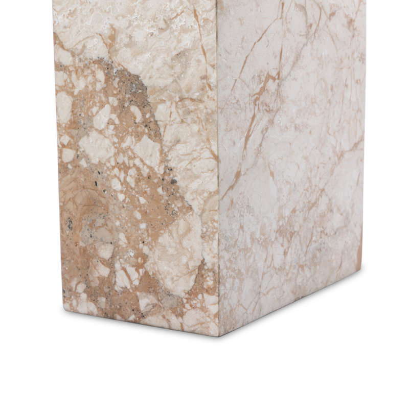 Romano Marble End Table, Desert Taupe Marble