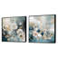 Blue Marble Gold Floral Impressions - Ensemble de 2 collages floraux carrés-1165986427-1165986423