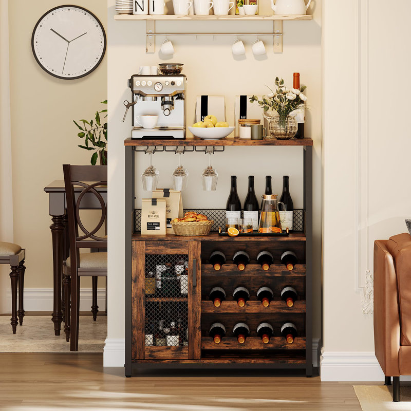 Armoire à café Coffee, Brun rustique