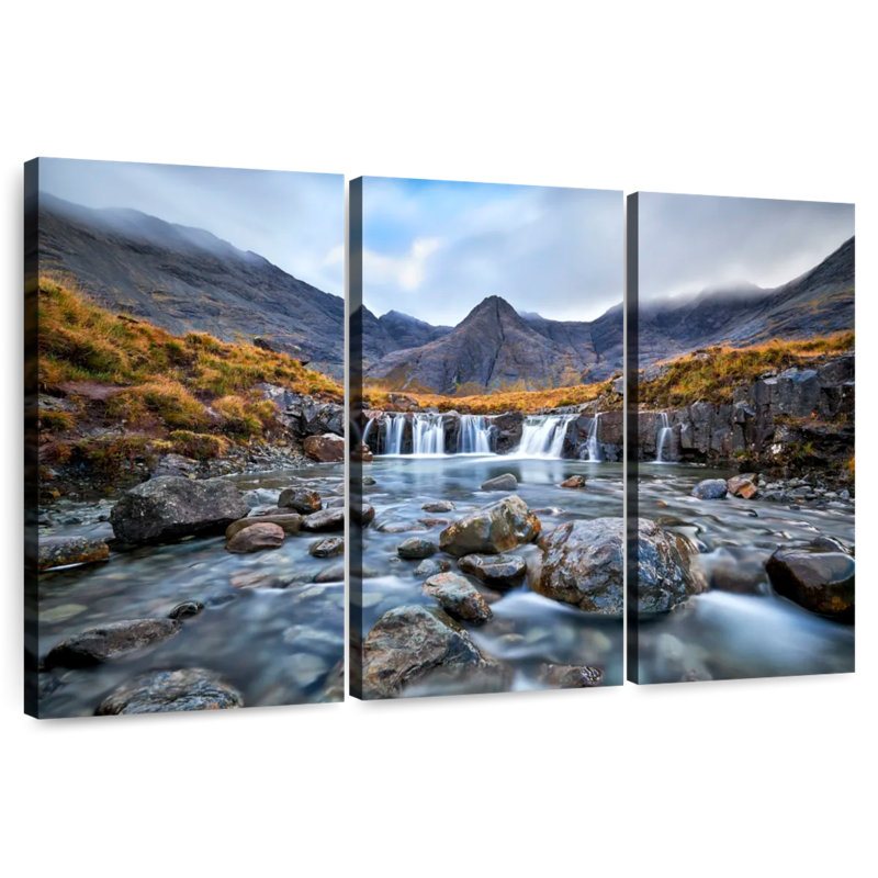 Alvord Fairy Pools Waterfall, 42" H x 65" W
