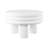 Rashida 13.5" Modern Round Polyresin Indoor Outdoor Accent Coffee Table, Weather Resistant Ribbed Stacked Ring, White Frosted-33506925-53856576