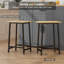 Îlot de cuisine avec armoire de rangement et armoire à ordures, ensemble de table de salle à manger 3 pièces avec 2 tabourets et abattant-1257910837