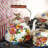 Flower Market 3 Quart Tea Kettle with Bird
