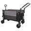 Chariot pliable multifonctionnel à roulettes avec poignée pivotante et roues tout-terrain à 360 ° - Conception robuste et réglable, grande capacité de transport, d'épicerie et d'utilisation à l'extérieur - Gris-114400080