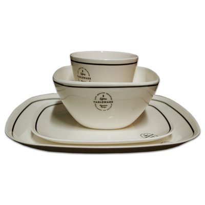 16 Piece Melamine Dinnerware Set - Service for 4