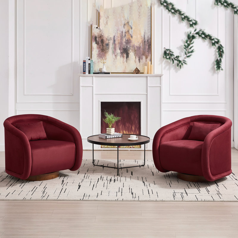 Fauteuil demi-tonneau pivotant à 360 degrés