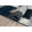 Tapis à poil long bleu marine / gris / blanc Farmerville-1558485434