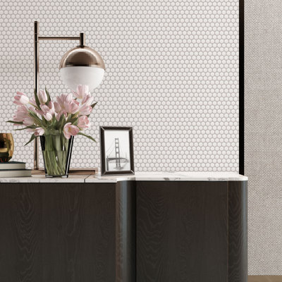 Rezone White 11 in. x 12 in. Matte Porcelain Floor and Wall Tile (19.28 sq. ft./Case)