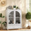 Buffets et buffets en verre arqué, rangement en MDF blanc pour la cuisine