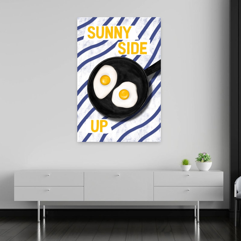 «Sunny Side Up Eggs», art mural classique, H 60 po x l 40 po